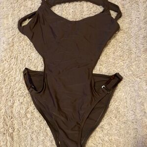 Elegant Brown Women's Swimsuit